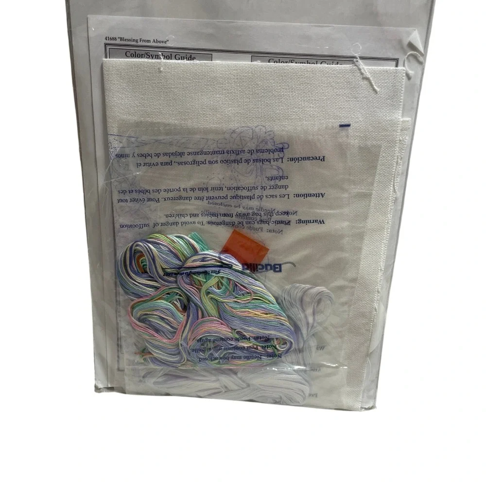 Bucilla Crewel Embroidery Kit Our Blessing From Above 41688 10 x 16